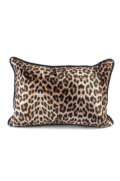 Mikasa Moor Pernă de catifea leopard neagră 35x50