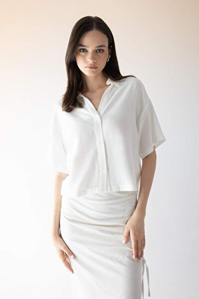 DeFacto Oversize Wide Fit Short Sleeve Shirt C3807Ax24Sp