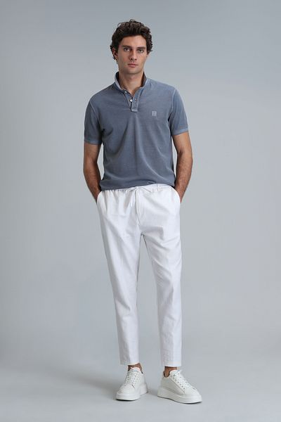 Lufian Tricou polo pentru bărbați - Vernon Smart, gri închis