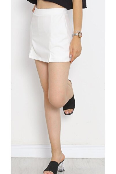 CARABO MODA Cu aspect de pantaloni scurți la spate, cu cu fantă capace duble fustă pantalon scurtă