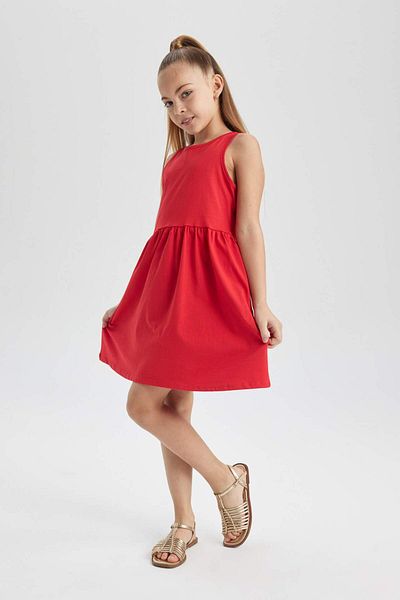 DeFacto Girl's Basic Plain Sleeveless Dress B4336A824Sm