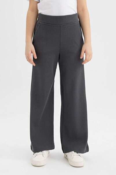 DeFacto Dívčí vaflové kalhoty Straight Fit C4596A824SM