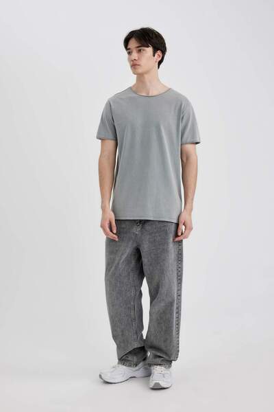 DeFacto Regular Fit Crew Neck Basic Plain Short Sleeve T-Shirt B3491Ax24Sp