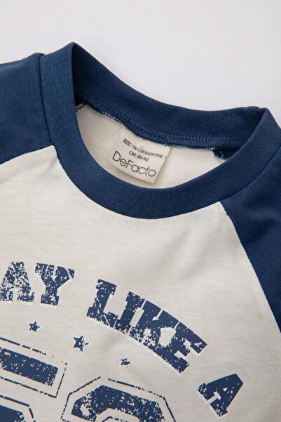 DeFacto Baby Boy 2 Piece Set Printed Short Sleeve T-Shirt Top Jean Shorts C5620A524Sm