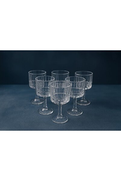 YzHome Set of 6 Glass Footed Coffee Side Water Glass Cups 85ml