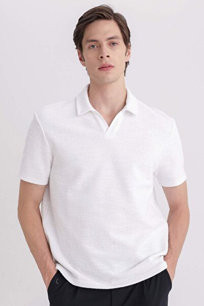 DeFacto Tricou polo cu mânecă scurtă, simplu, cu croiala normală B6533AX24SP