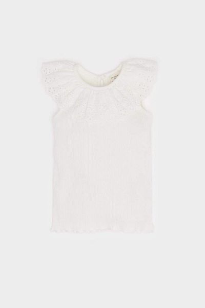 DeFacto Tricou pentru fetiță cu guler din dantelă C4010A524SM