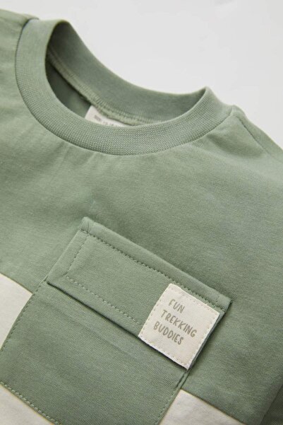 DeFacto Baby Boy Crew Neck Color Block Short Sleeve T-Shirt C6562A524SM