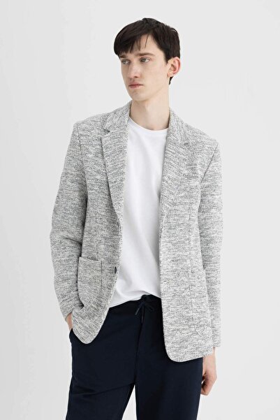 DeFacto Modern Fit Yarım Astar Düğmeli Cepli Blazer Ceket C6000AX24SP