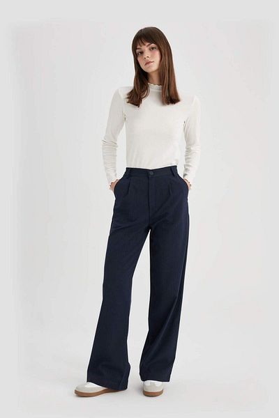DeFacto Slim Fit Poloviční rolák Trubková košilka Basic Tričko s dlouhým rukávem B2389AX24SP