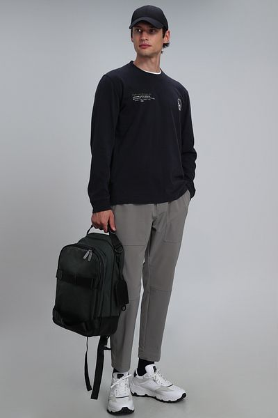 Lufian Magnus Men's Long Sleeve T-Shirt Anthracite