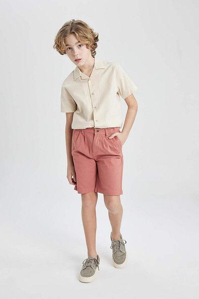 DeFacto Boy's Gabardine Shorts B8940A824SP