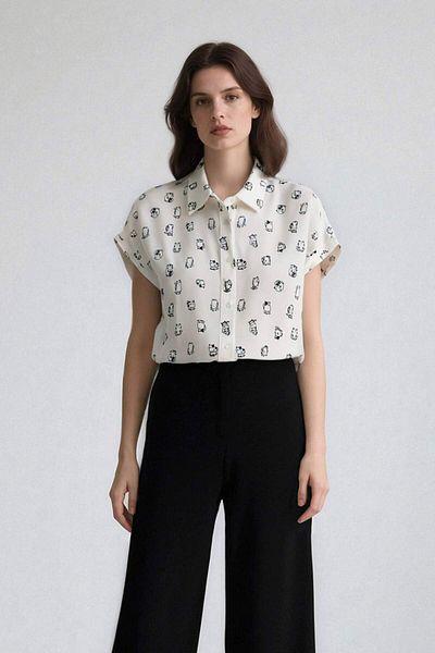 DeFacto Coool Patterned Short Sleeve Shirt Z1661AZ24SP