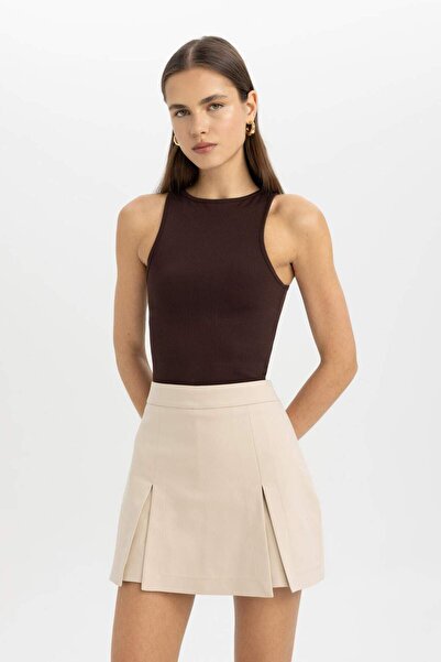 DeFacto Yüksek Bel Geniş Paça Şort Etek C6577AX24SM