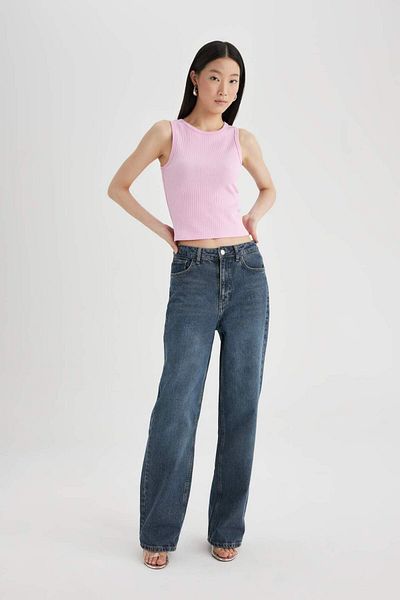 DeFacto Slim Fit Slim Fit Halter Neck Ribbed Camisole Undershirt A8859Ax24Sp