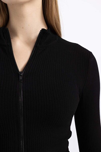 DeFacto Coool Fitted Ribbed Camisole Cardigan Y7070AZ24SP