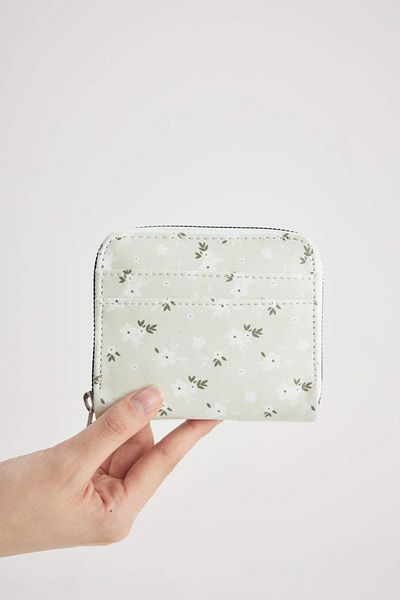 DeFacto Damen-Geldbörse aus Kunstleder mit Blumenmuster C0876AXNS
