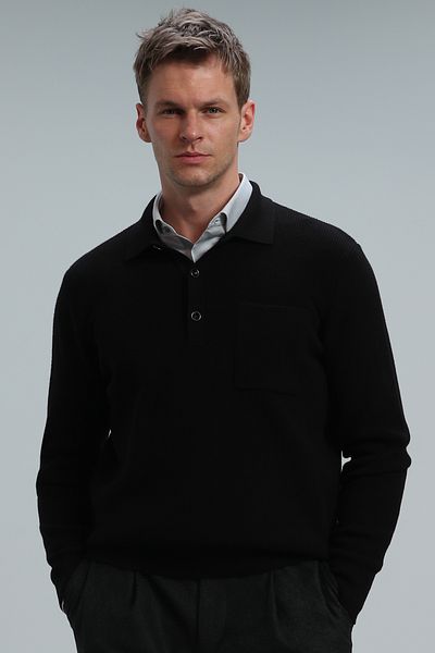 Lufian River Men's Sweater Black