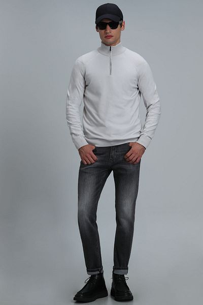 Lufian Face Men's Sweater Ecru