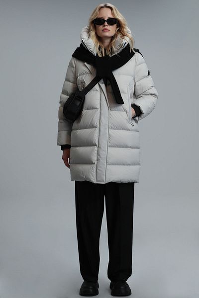 Lufian Olivia Goose Feather Women's Coat Stone