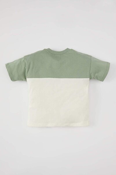 DeFacto Baby Boy Crew Neck Color Block Short Sleeve T-Shirt C6562A524SM