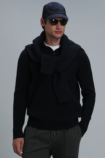 Lufian River Men's Sweater Navy Blue