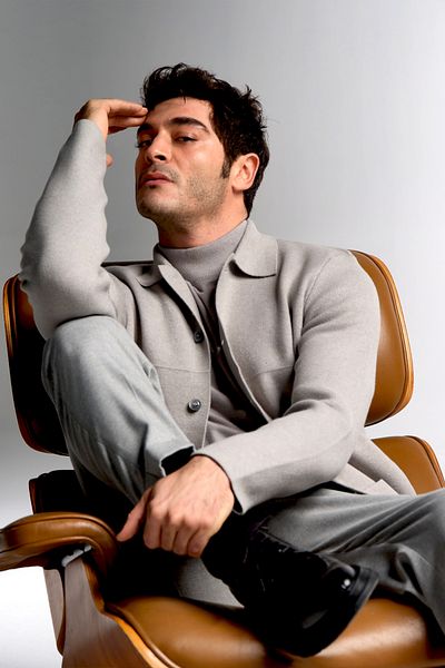 Lufian Daks Men's Cardigan Light Gray