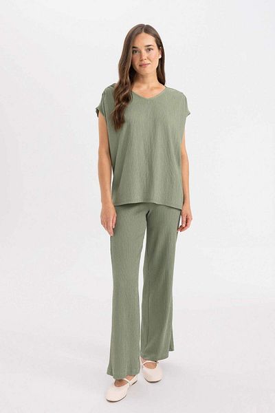 DeFacto Bürümcük Pants Wide Leg Wide Loose Leg Flexible Waisted C0200Ax24Sp