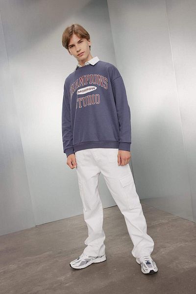 DeFacto Pantaloni de blugi cu picior drept pentru băieți Cargo Fit B5744A824SM