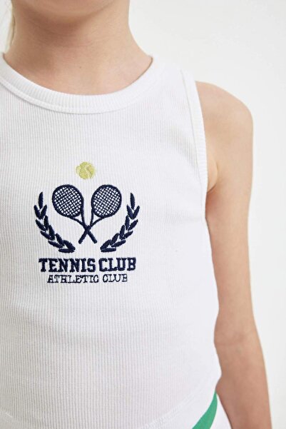 DeFacto Kız Çocuk Bisiklet Yaka Baskılı Atlet C4720A824SM