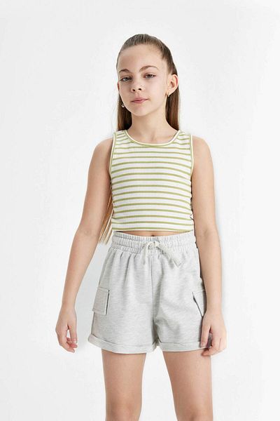 DeFacto Girl's Crew Neck Striped Tank Top Z7814A624SM