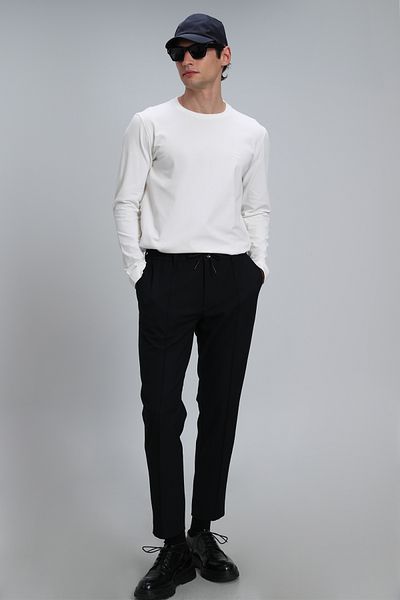 Lufian Merlin Men's Long Sleeve T-Shirt Off White