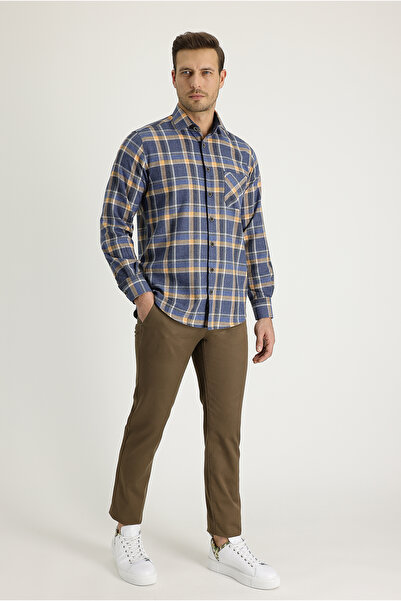 Kiğılı Βαμβακερό Slim Fit Canvas Chino Παντελόνι - Slim Fit