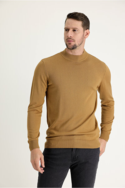 Kiğılı Полурибарска яка, редовна кройка, памучен трикотажен пуловер