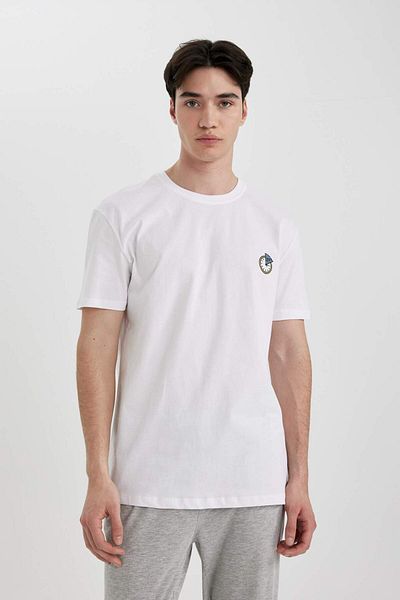 DeFacto Regular Fit Crew Neck Printed Short Sleeve Top B8693Ax24Sp