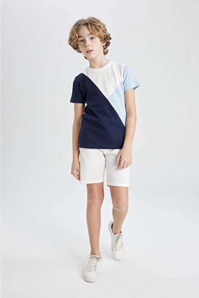 DeFacto Boy's Crew Neck Pique Short Sleeve T-Shirt Z2815A624SM