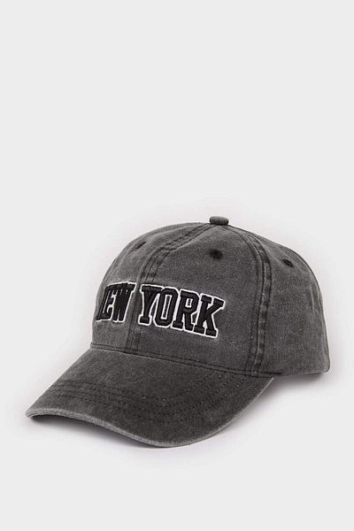 DeFacto Unisex Embroidered Jean Woven Baseball Basketball Cap B8005Ax24Sm