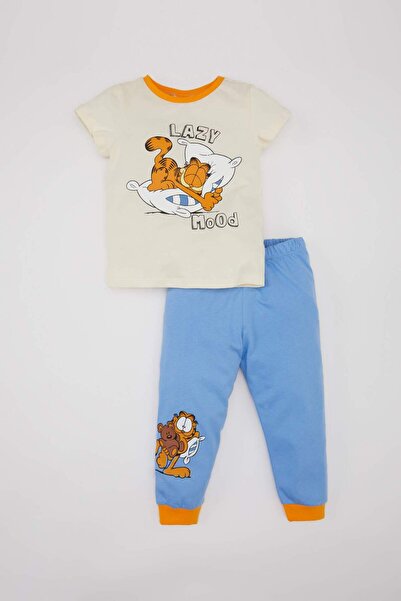 DeFacto Erkek Bebek Garfield Pijama Takımı Penye Kısa Kollu Üst Beli Lastikli...