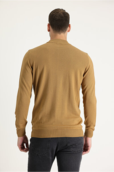 Kiğılı Полурибарска яка, редовна кройка, памучен трикотажен пуловер