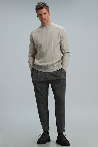 Lufian Men's Fisherman's Sweater - Time Full Ecru