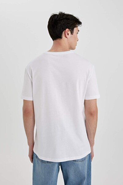 DeFacto Regular Fit Bisiklet Yaka Baskılı Kısa Kollu Tişört C2137AX24SM