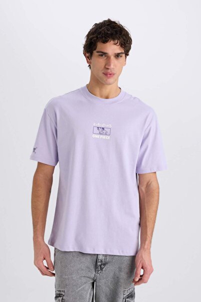 DeFacto 100% βαμβακερό μπλουζάκι με κοντό μανίκι με λαιμόκοψη B8097AX24SM