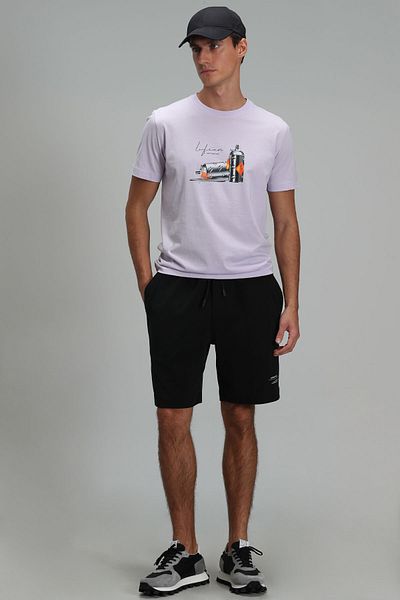 Lufian Tricou grafic Andy Modern Liliac