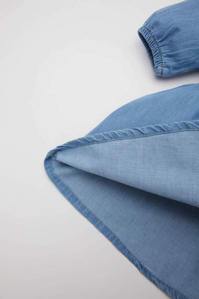 DeFacto Dívčí džínové šaty s krátkým rukávem B8215A524SM