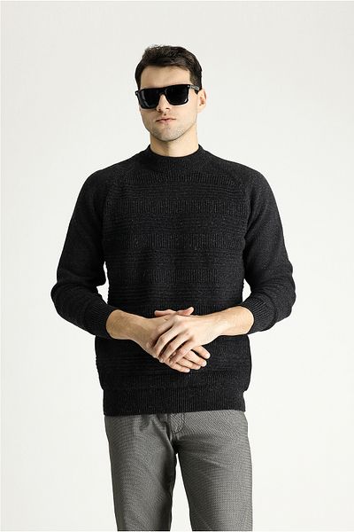 Kiğılı Half Turtleneck Slim Fit Slim Fit Patterned Wool Knitwear Sweater