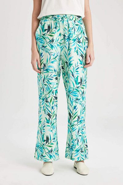 DeFacto Pantaloni cu aspect de in cu picior lat Buzunar cu model picior lat C4039ax24sm