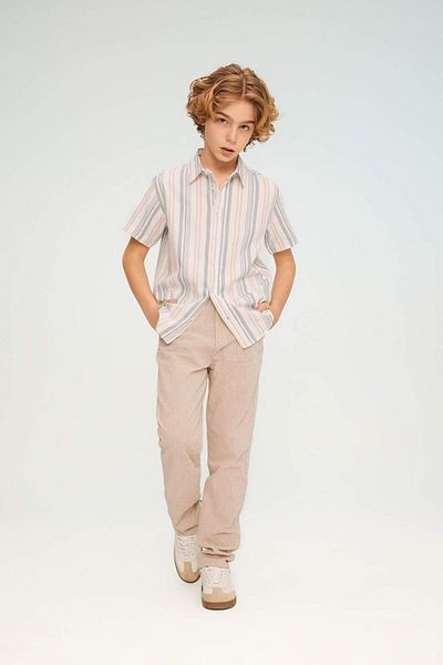 DeFacto Boy's Standard Leg Linen Blend Trousers Z1706A624Sm
