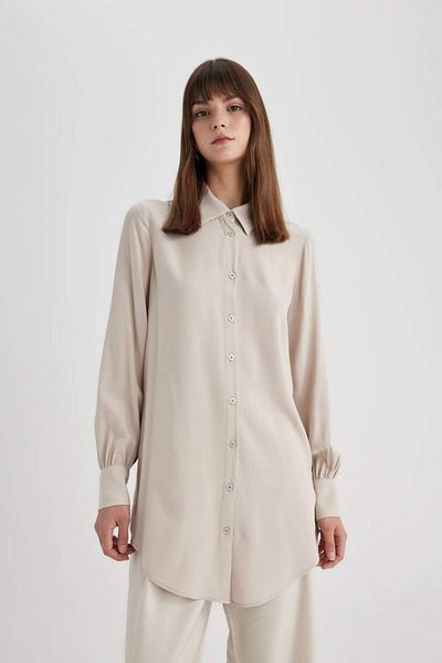 DeFacto Long Sleeve Regular Fit Shirt Tunic - Z3538Az24Sp