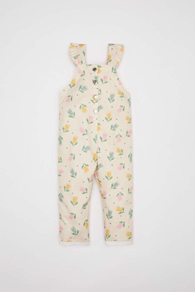 DeFacto Holčička květinová kombinéza Gabardine C0569A524SM