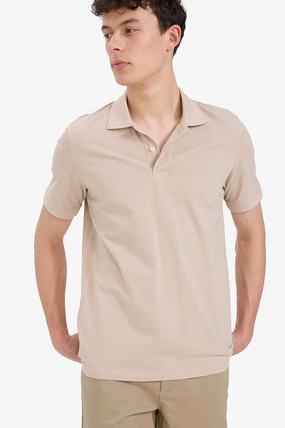 DeFacto 100% Cotton Regular Fit Polo Neck Short Sleeve Basic Plain Pique Fabric T-Shirt C1293Ax24Sp